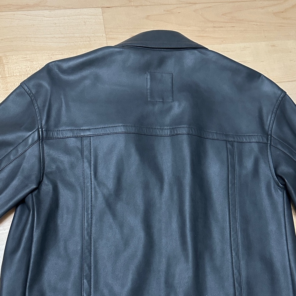 Avec Les Filles Black Leather Shirt Jacket | NWOT! - Picture 4 of 10